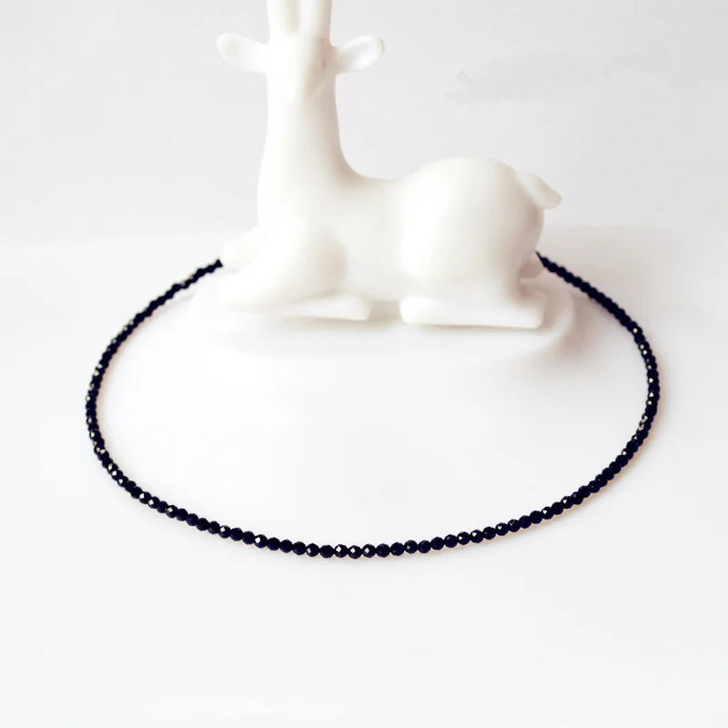 Fashion Brand Simple Black Beads Short Necklace