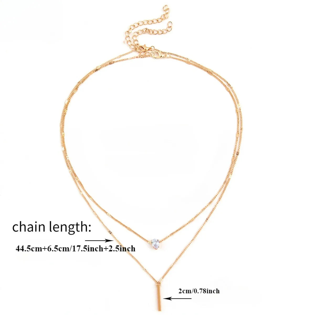 Star Heart Shape Water Drop Pendant Chain