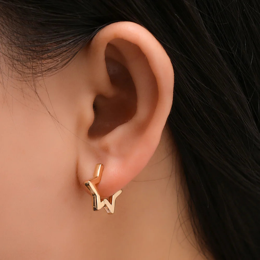 Shape Hoop Earrings