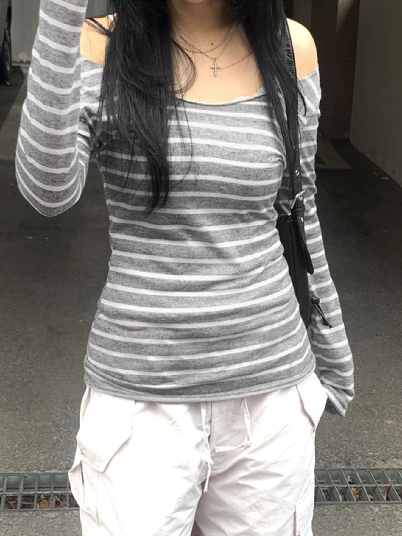 Mooyufon Japanese Basic Slim Long Sleeve