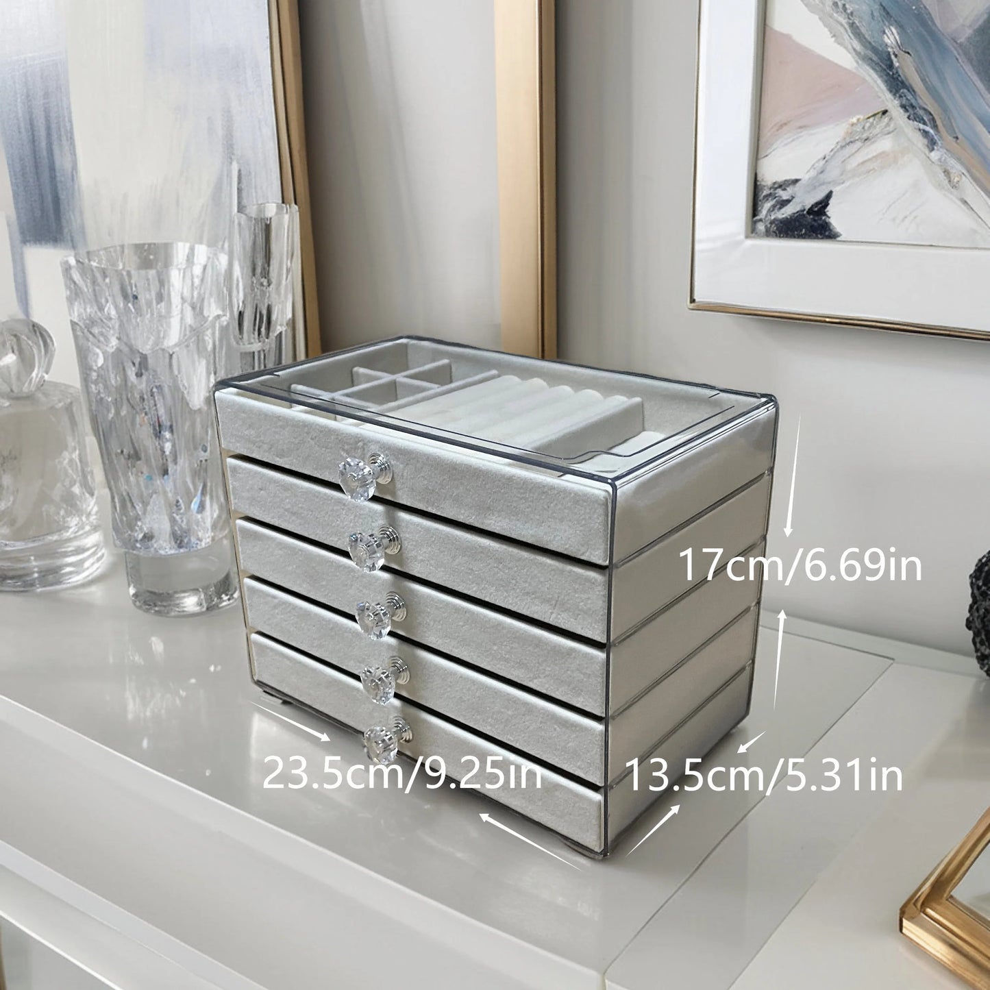 5 Layers of Velvet Jewellery Organiser (Popular)