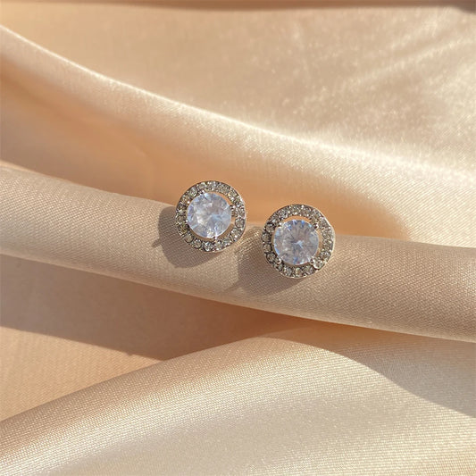 Heart Crystal Stud Earrings