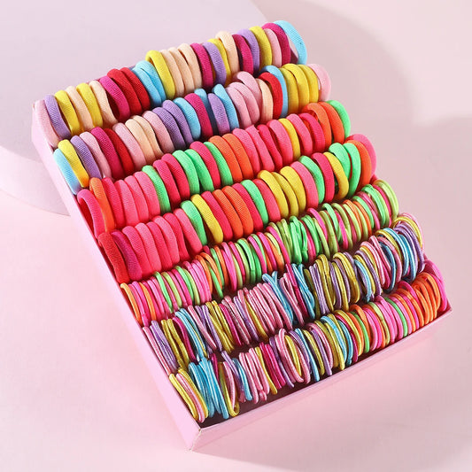 250/300Pcs Girls Colorful Hair Bands