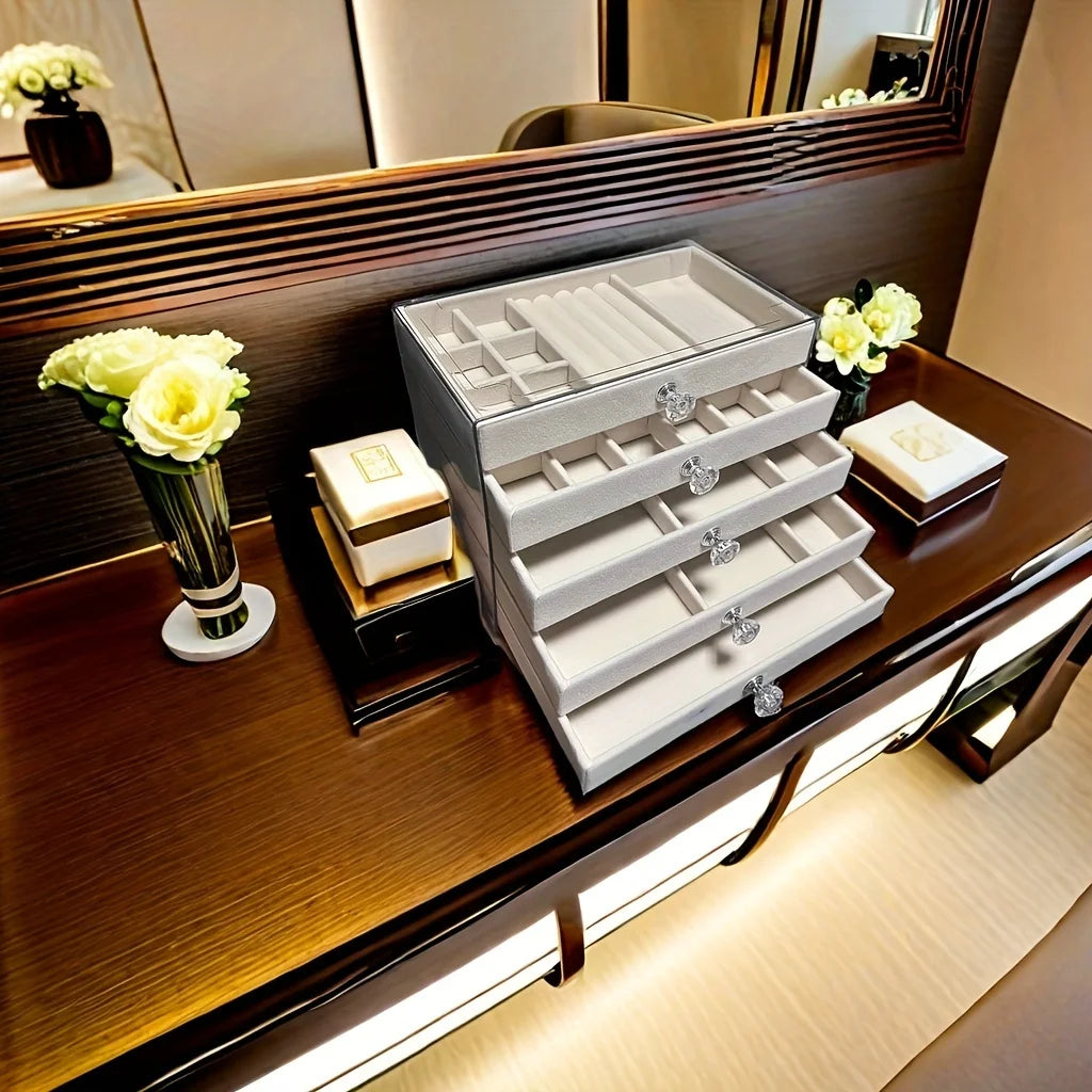 5 Layers of Velvet Jewellery Organiser (Popular)
