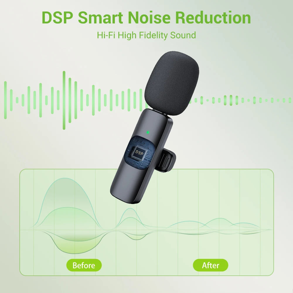 Basix 2.4G Wireless Lavalier Microphone Portable Audio
