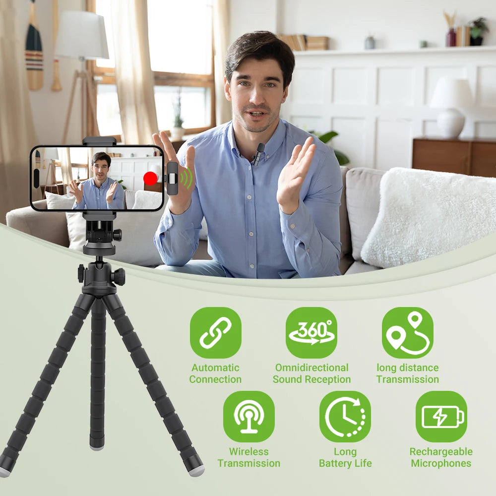 Basix 2.4G Wireless Lavalier Microphone Portable Audio