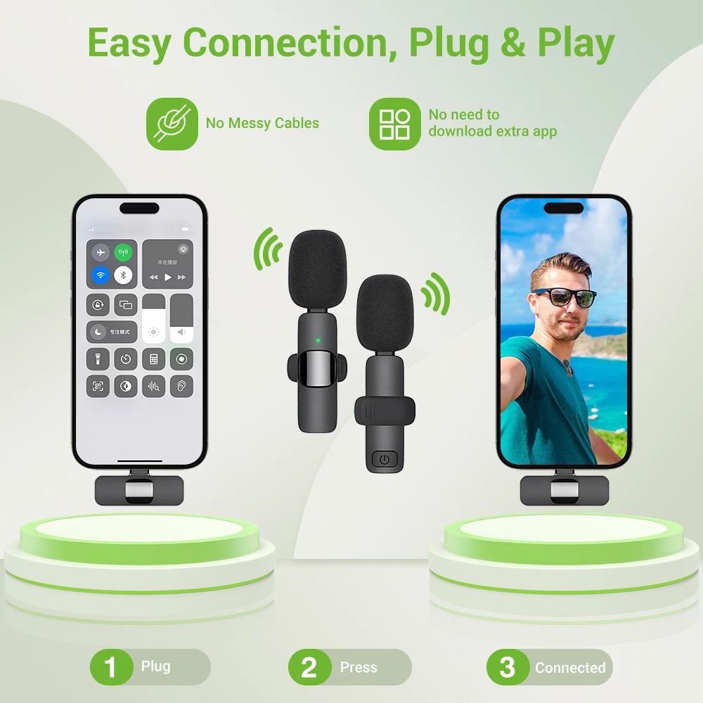 Basix 2.4G Wireless Lavalier Microphone Portable Audio