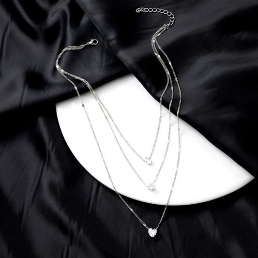 Star Heart Shape Water Drop Pendant Chain