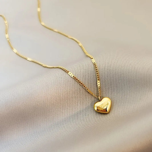 Gold Color Heart Pendant